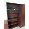Mahogany 72 in. 5 Shelf Book Case w Adjustable Shelves